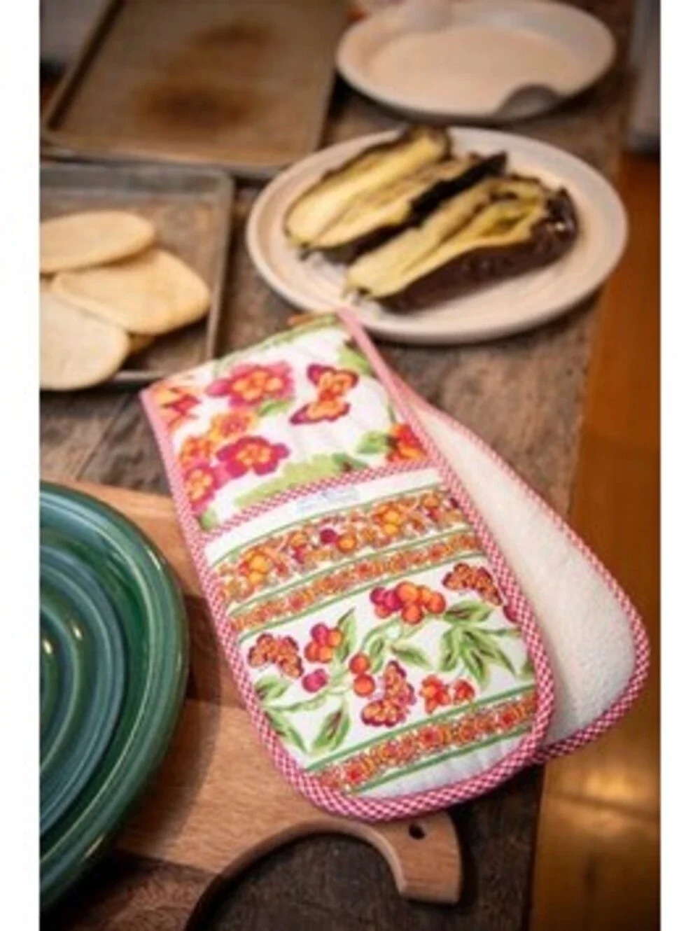 April Cornell Cornucopia Placements & Double Oven Mitt 14 x 19 NEW